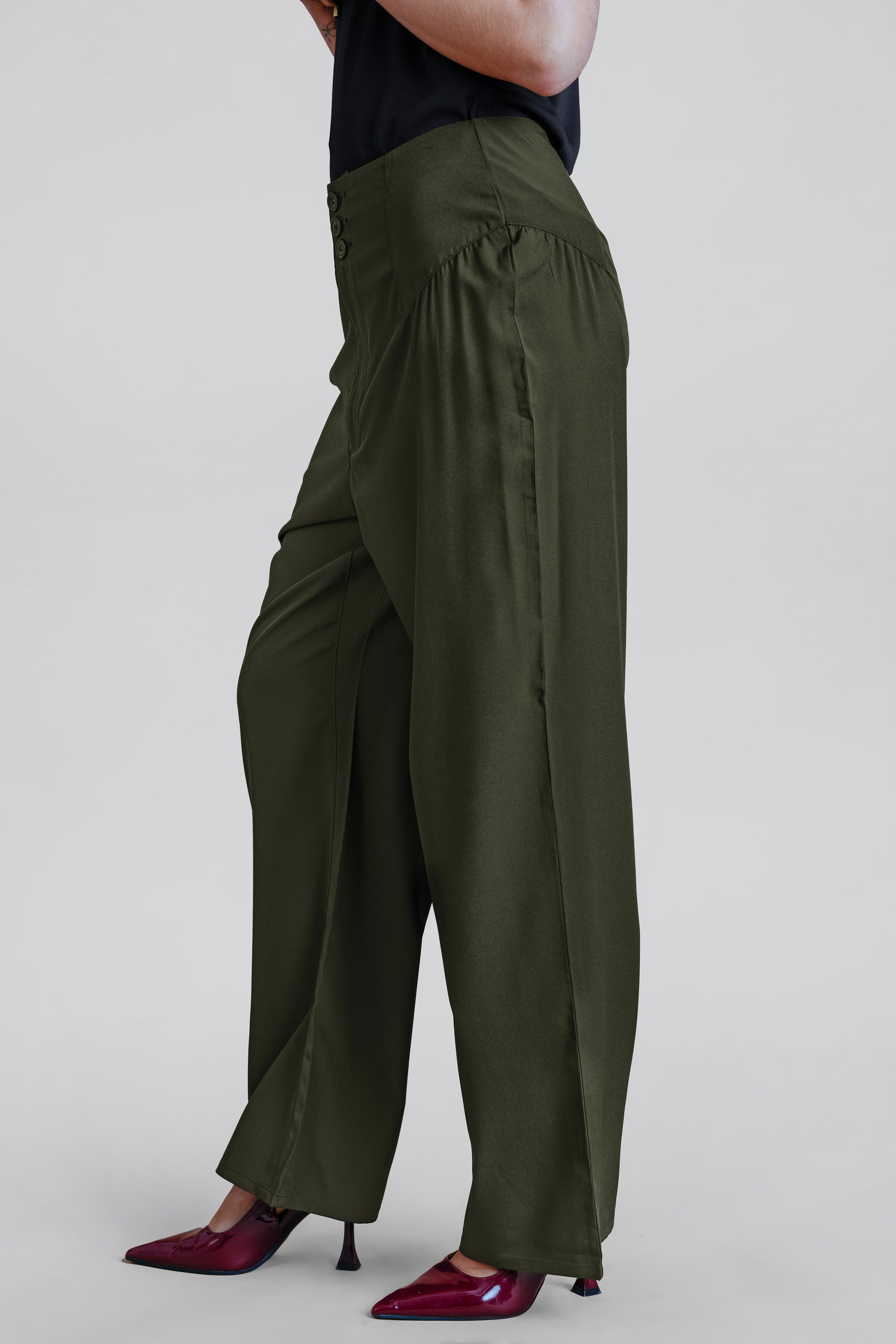 High-Waisted  Stright Leg Trousers