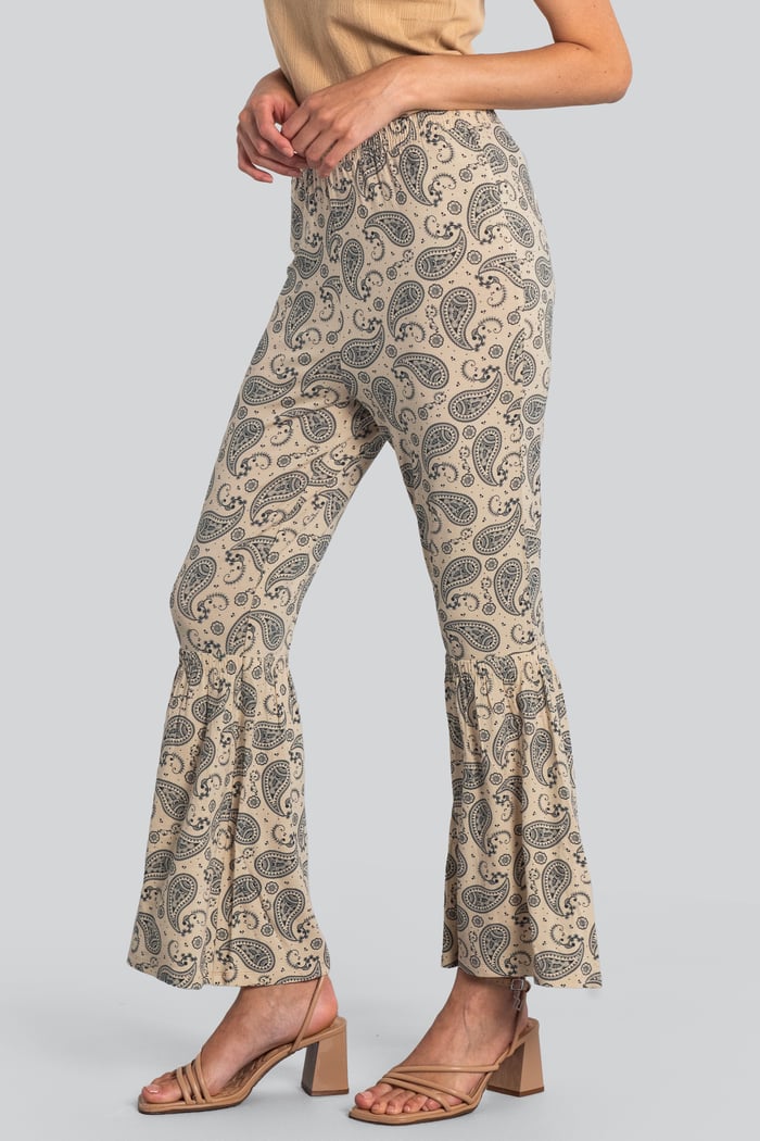 Paisley Printed Flared Sharara Pant