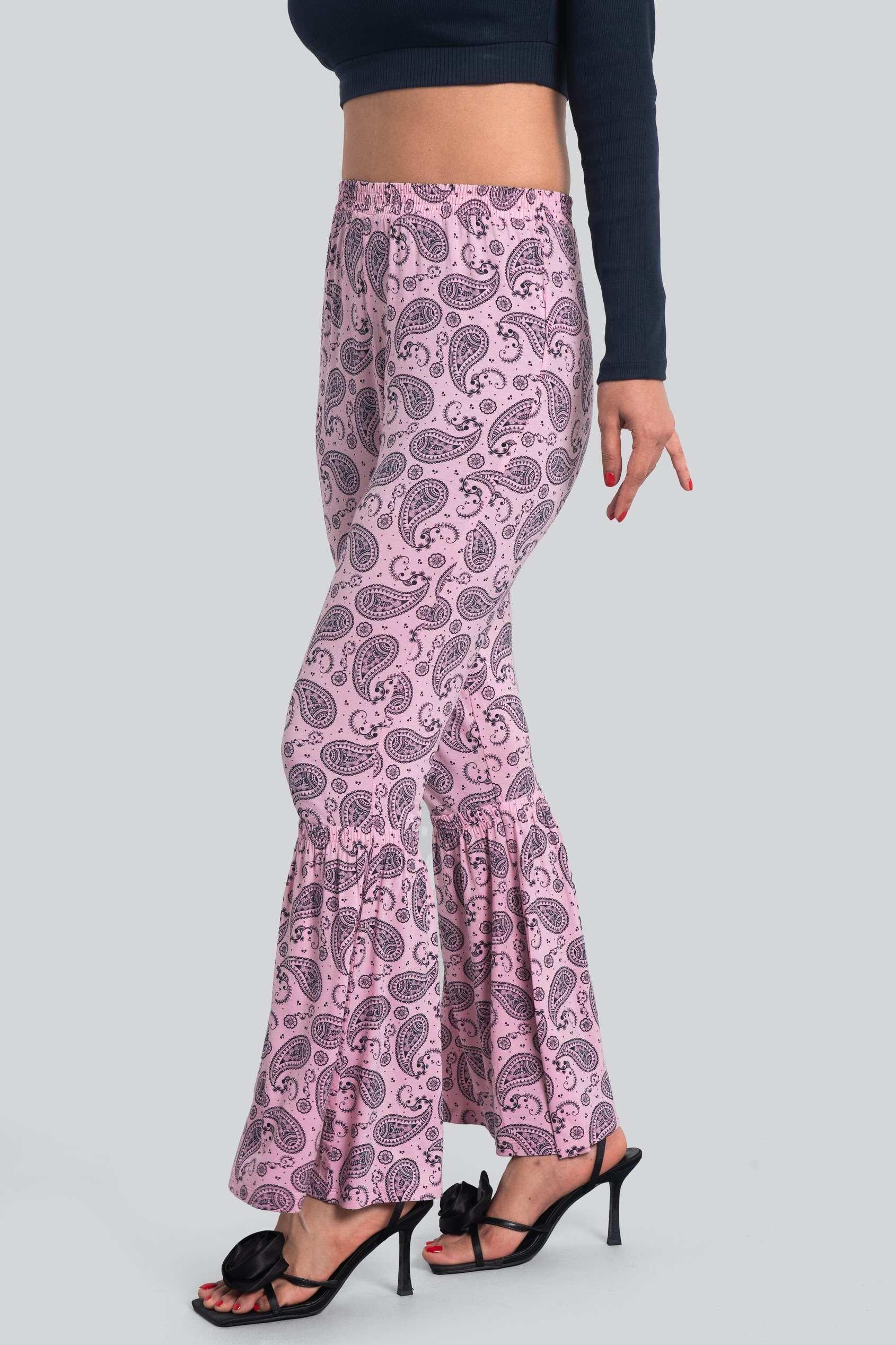 Paisley Printed Flared Sharara Pant