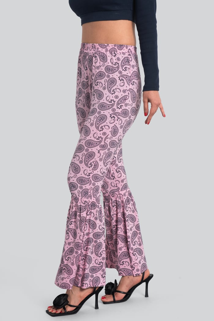 Paisley Printed Flared Sharara Pant