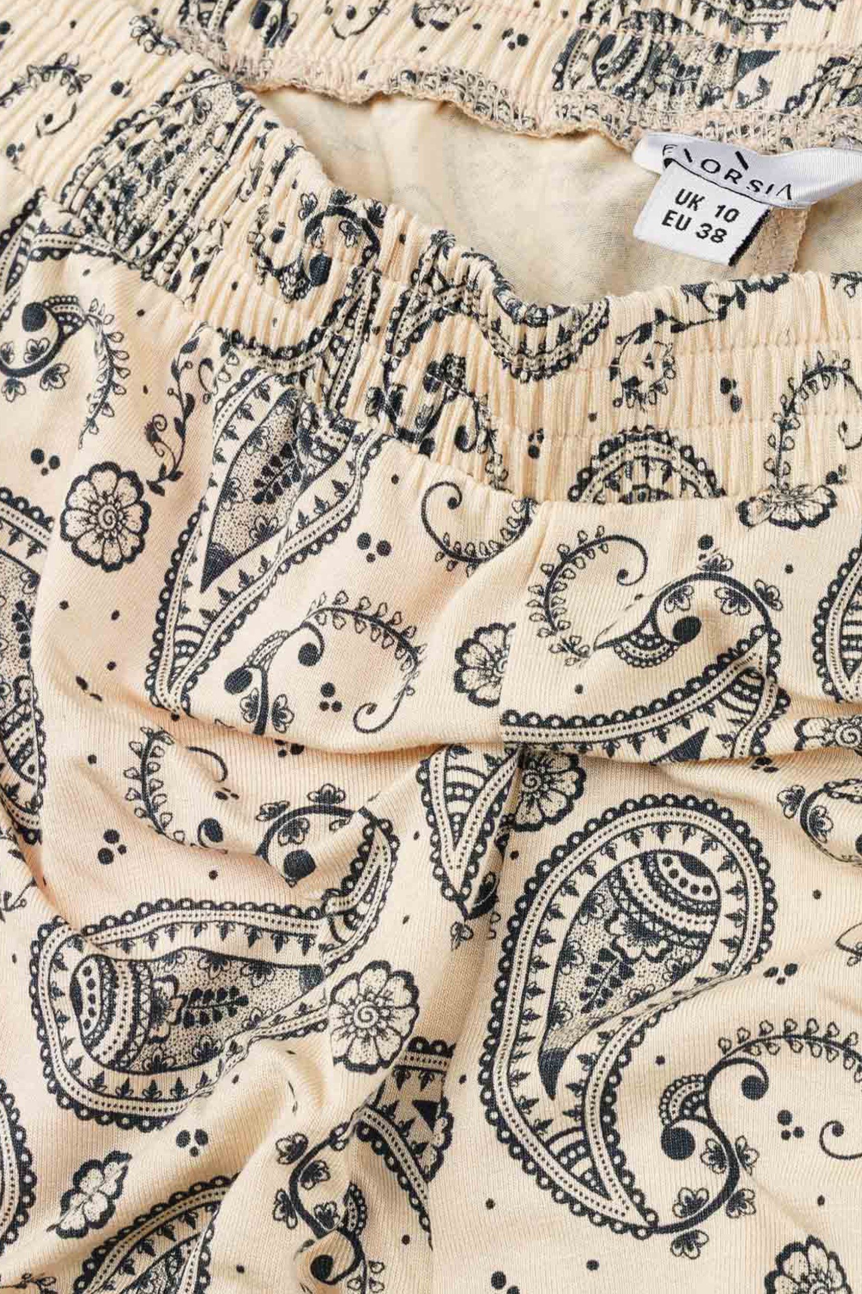 Paisley Printed Flared Sharara Pant