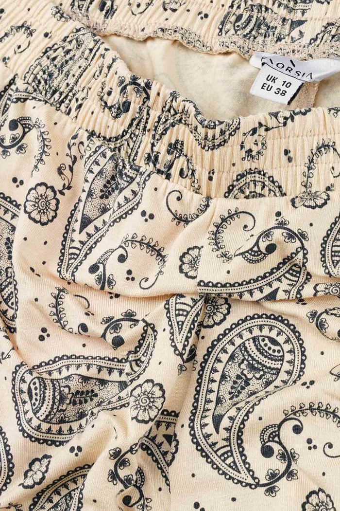 Paisley Printed Flared Sharara Pant