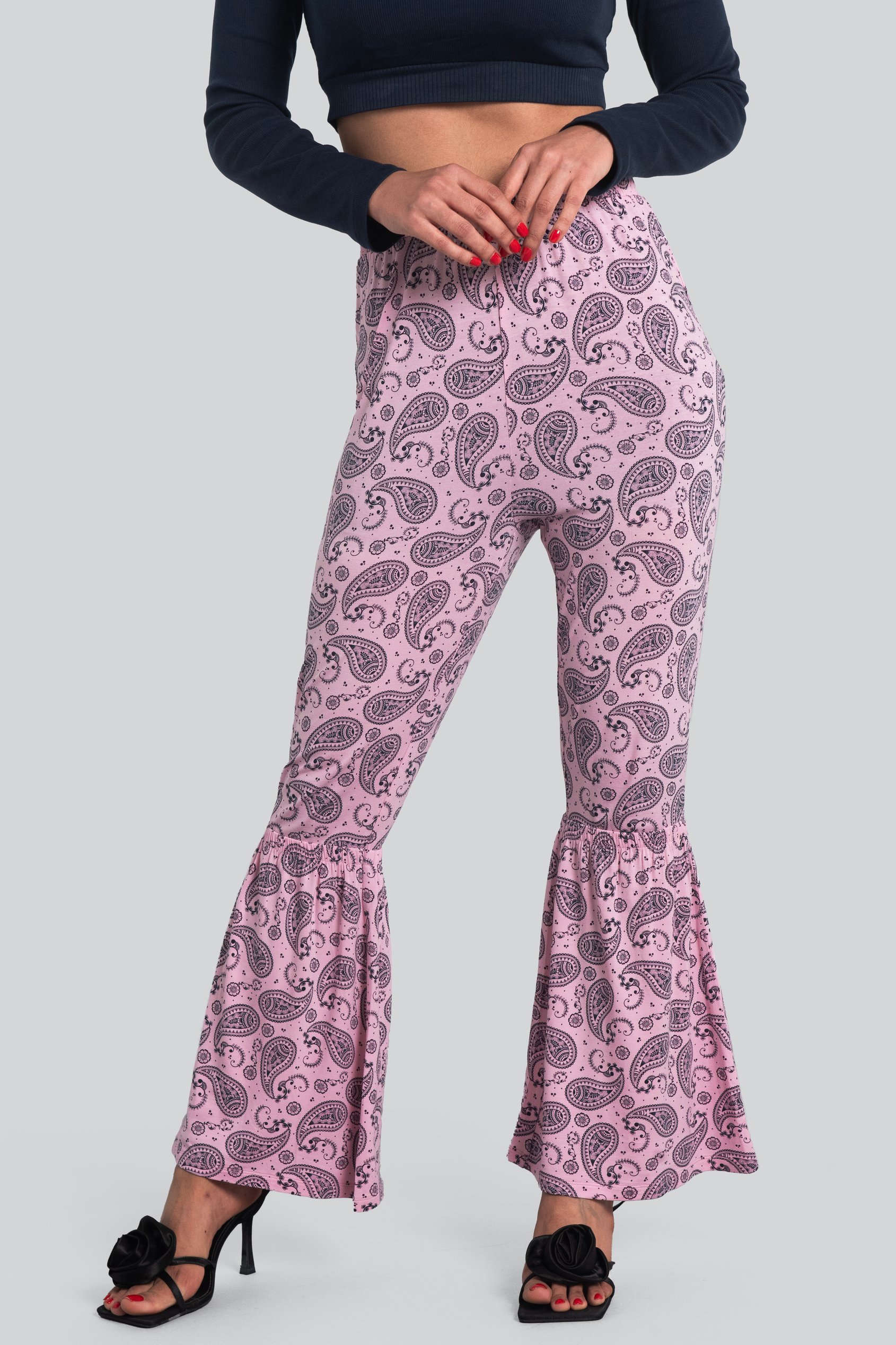 Paisley Printed Flared Sharara Pant