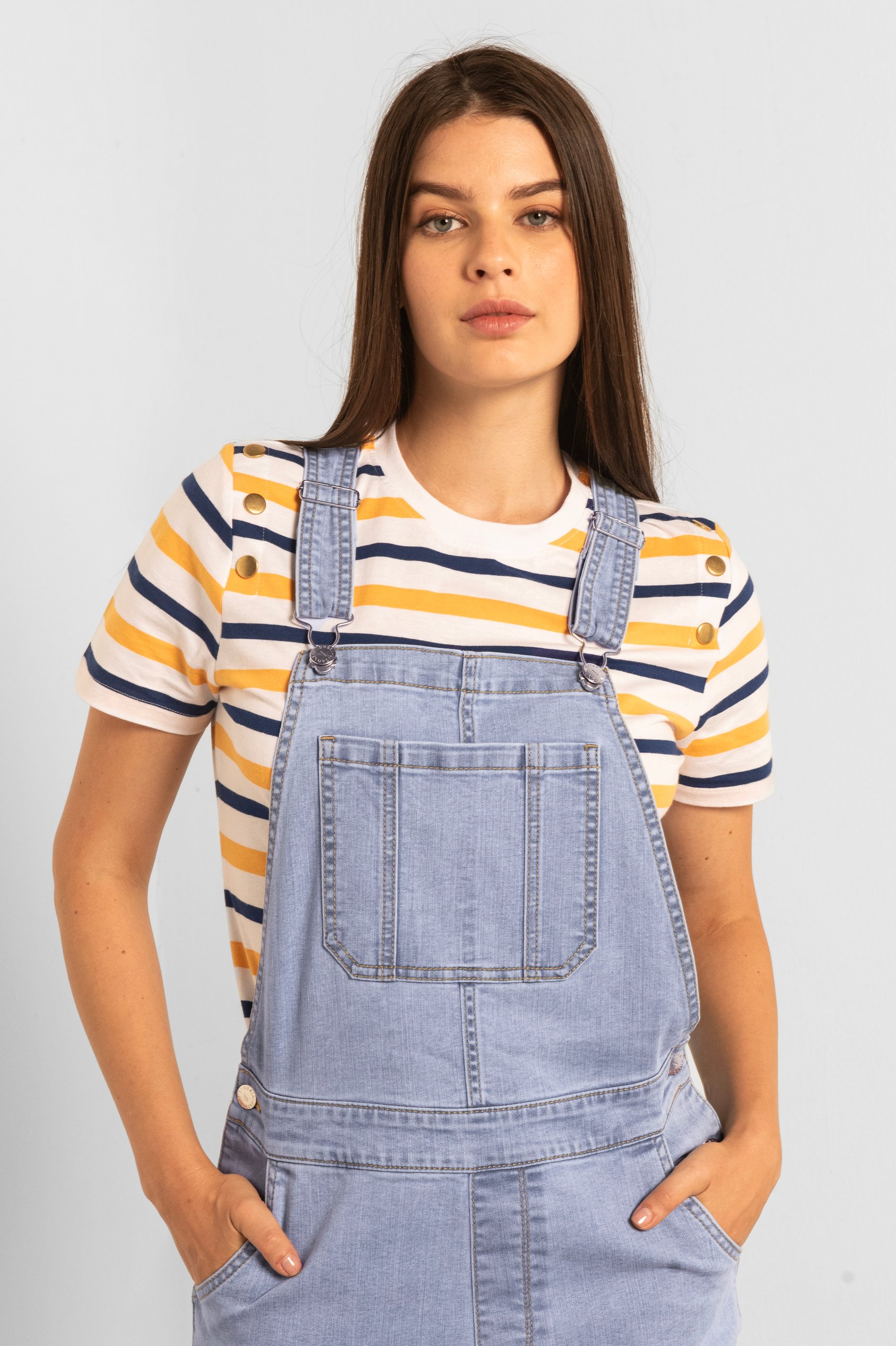 Womens Denim Short Dungaree