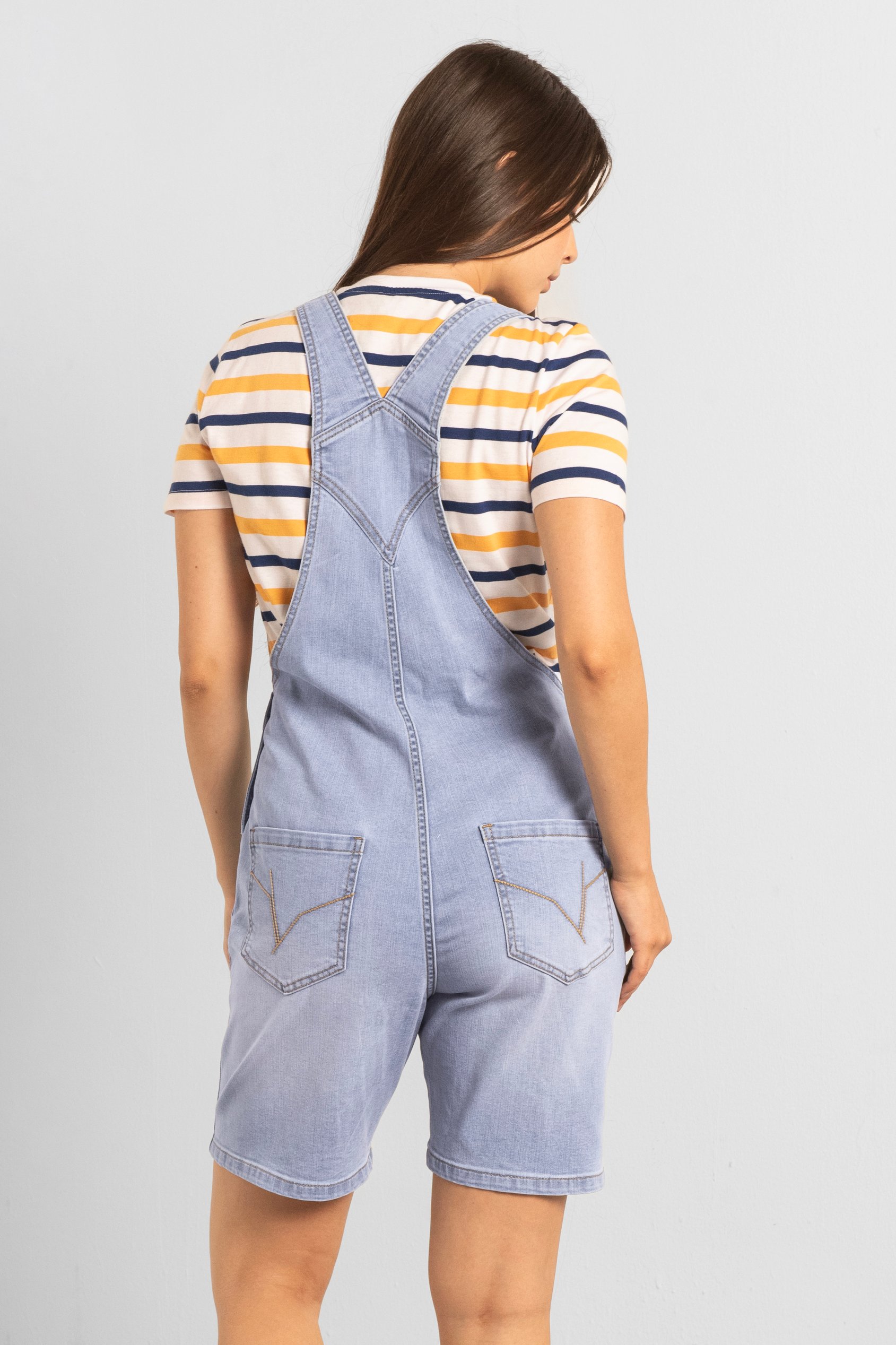 Womens Denim Short Dungaree