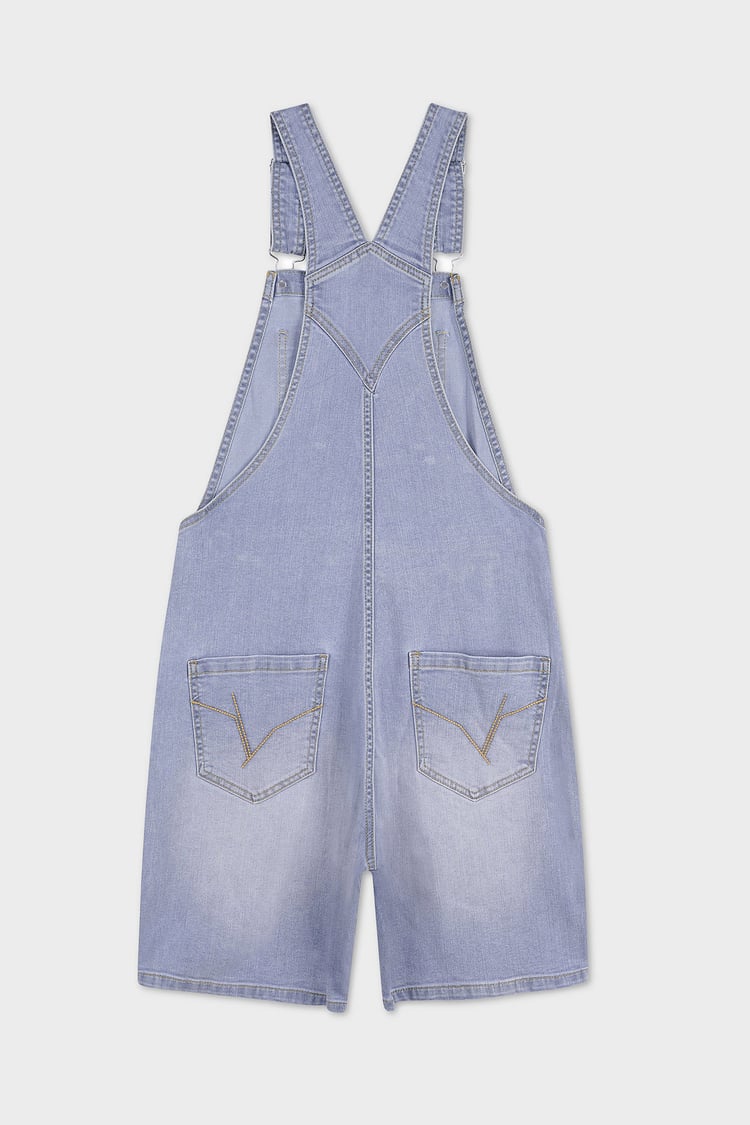 Womens Denim Short Dungaree
