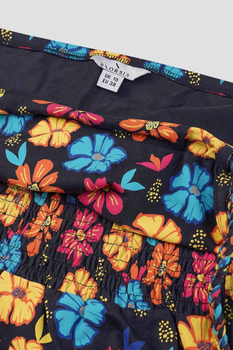 Smocked Waist Floral Printed Playsuit