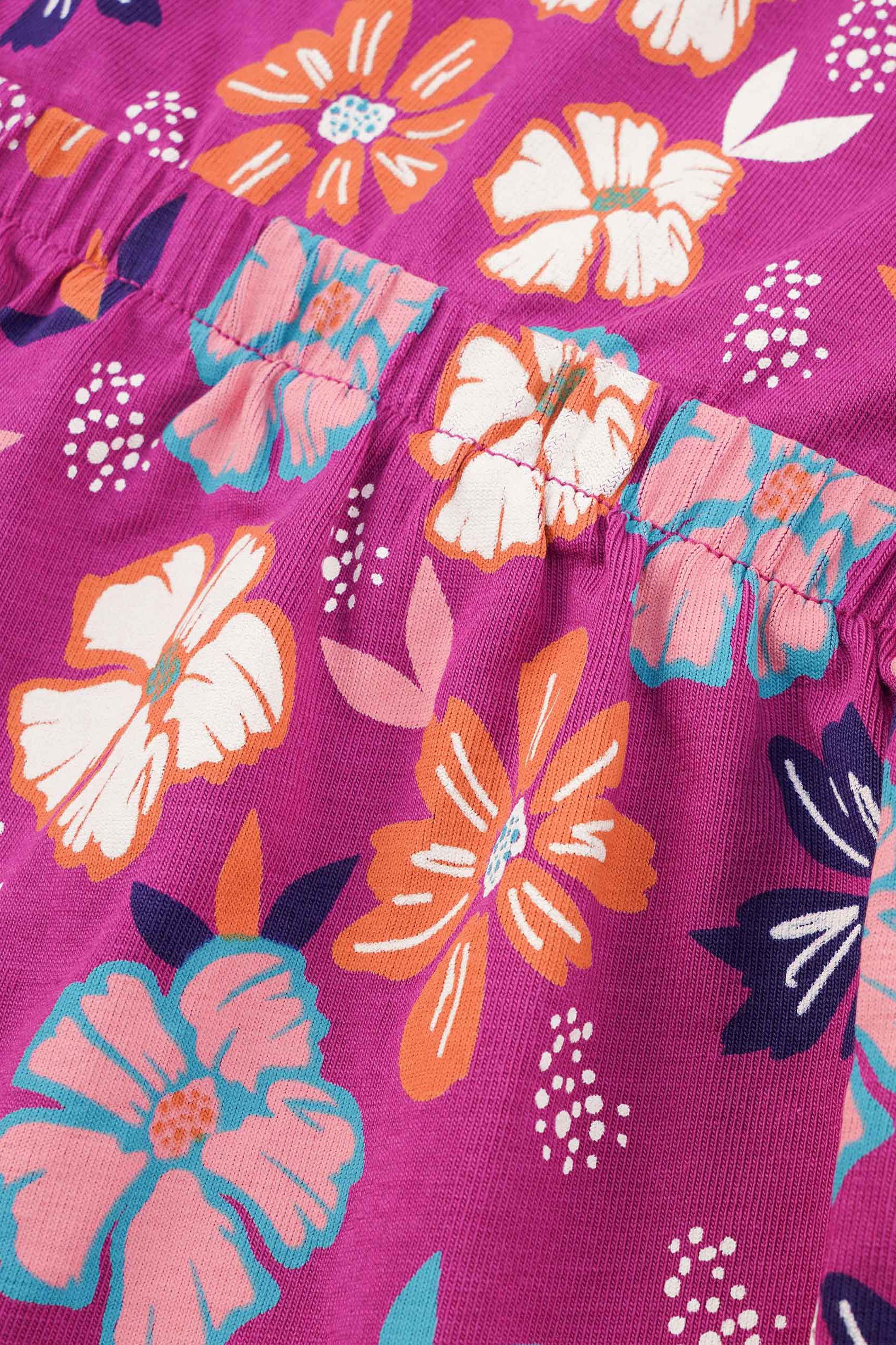 Smocked Waist Floral Printed Playsuit