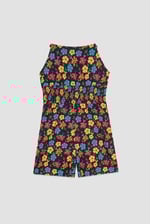 Smocked Waist Floral Printed Playsuit