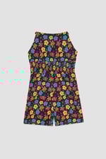 Smocked Waist Floral Printed Playsuit