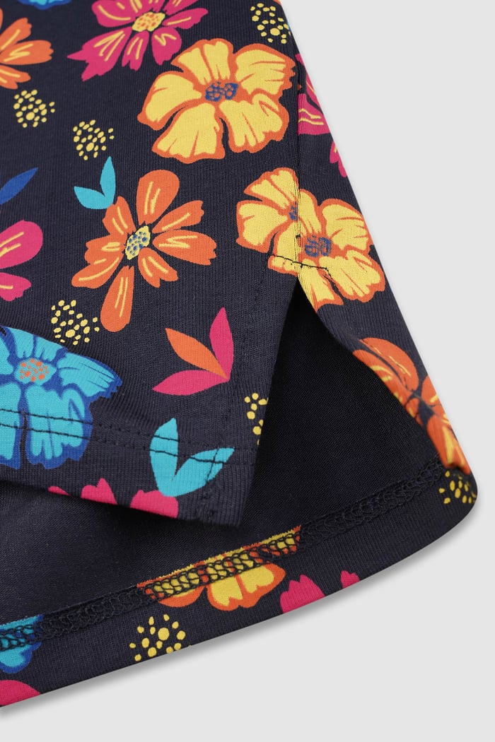 Smocked Waist Floral Printed Playsuit