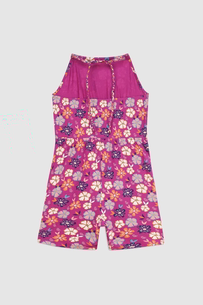 Smocked Waist Floral Printed Playsuit