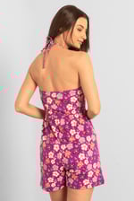 Smocked Waist Floral Printed Playsuit