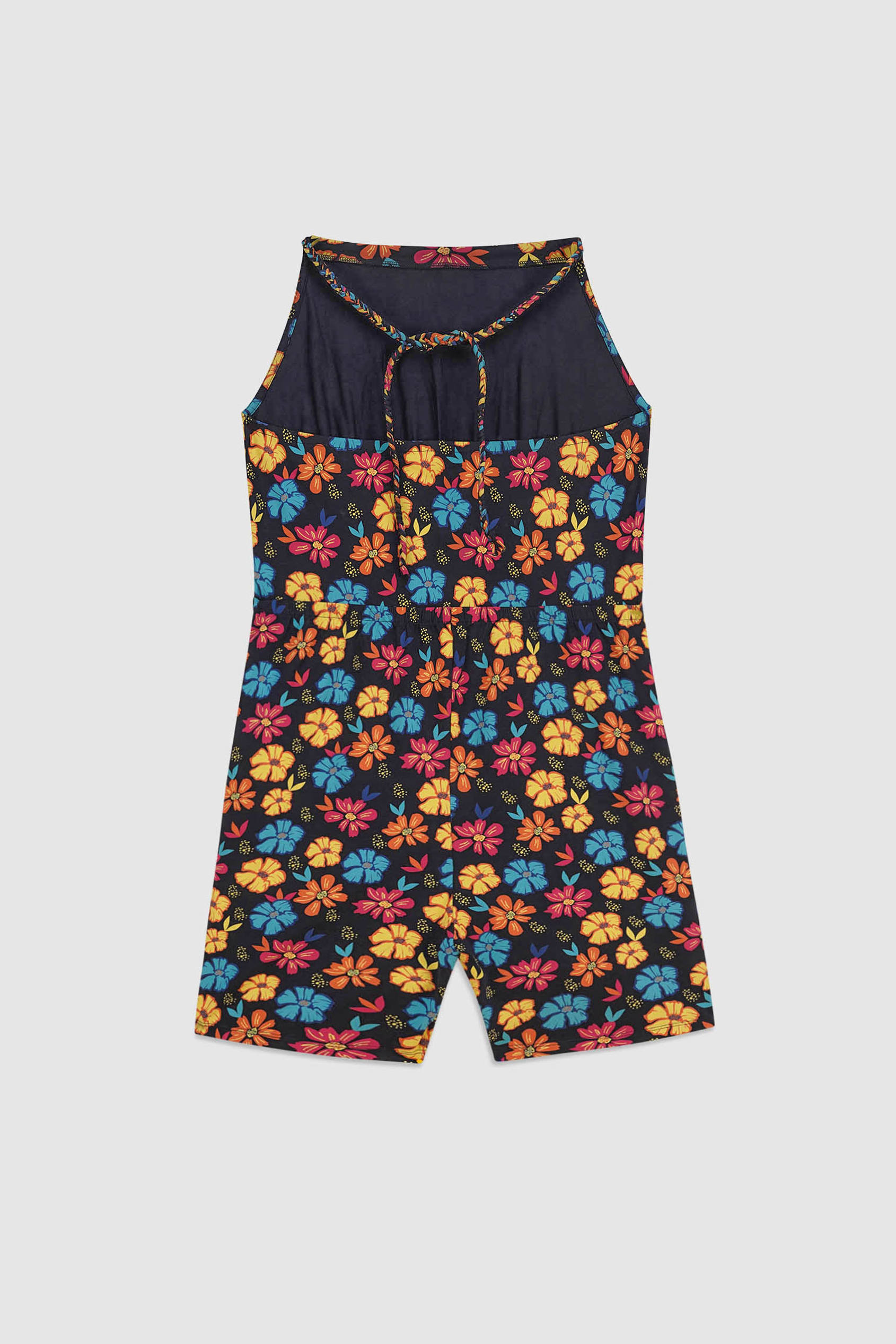 Smocked Waist Floral Printed Playsuit