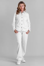 100% Cotton Solid Long Sleeve Shirt and Trouser Set