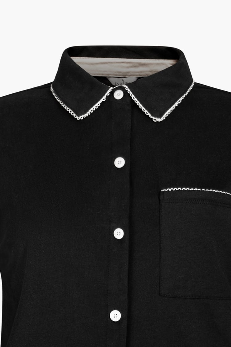 100% Cotton Solid Long Sleeve Shirt and Trouser Set