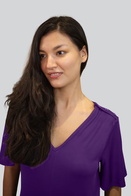 Purple Ankle Length Wide Leg Jumpsuit