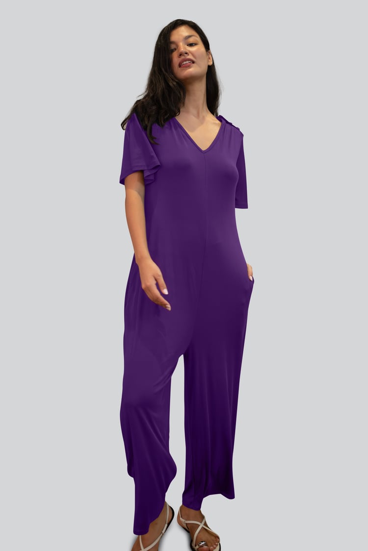 Ankle Length Wide Leg Jumpsuit