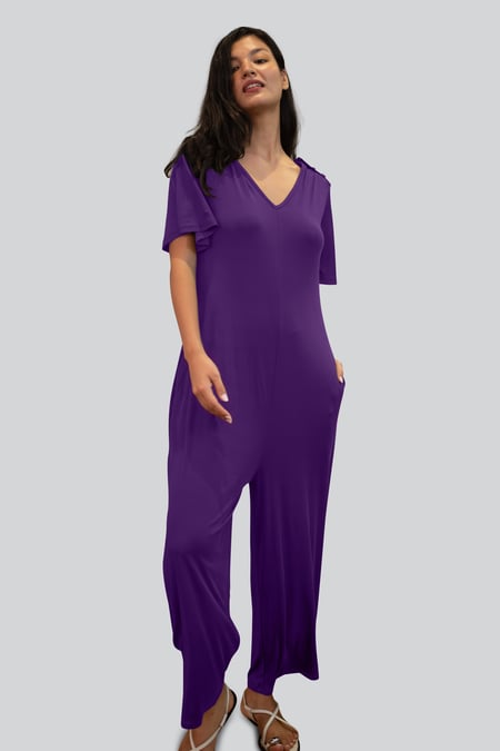 Black Ankle Length Wide Leg Jumpsuit