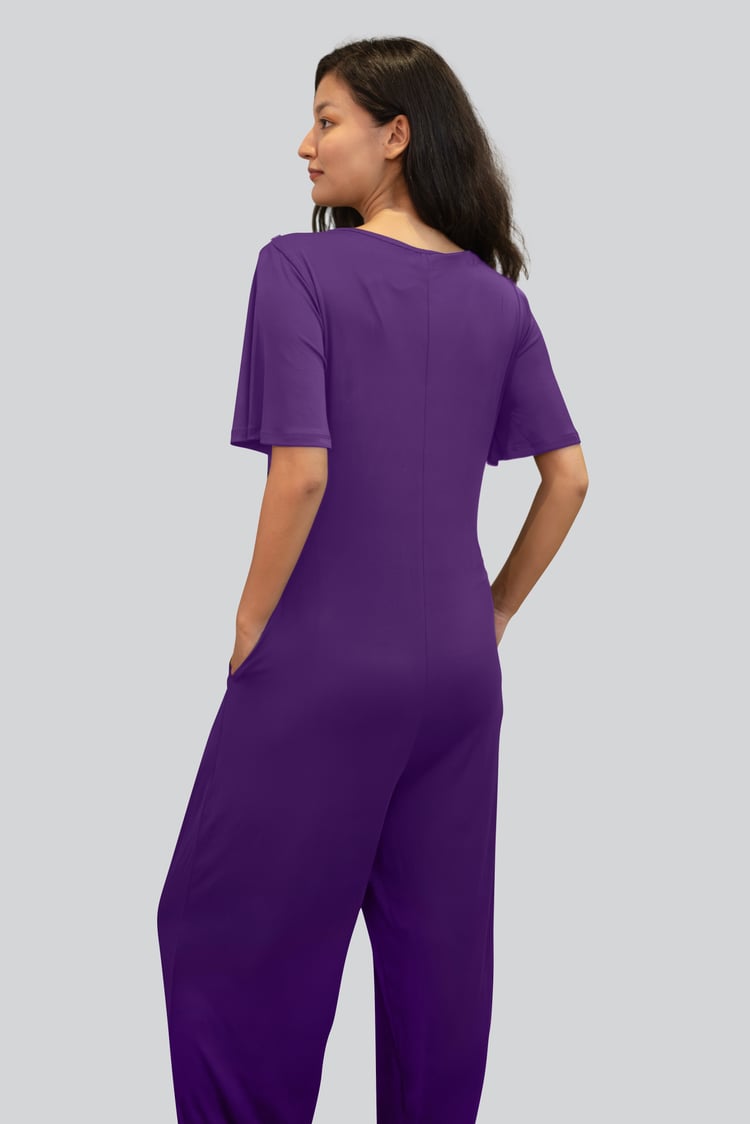 Ankle Length Wide Leg Jumpsuit