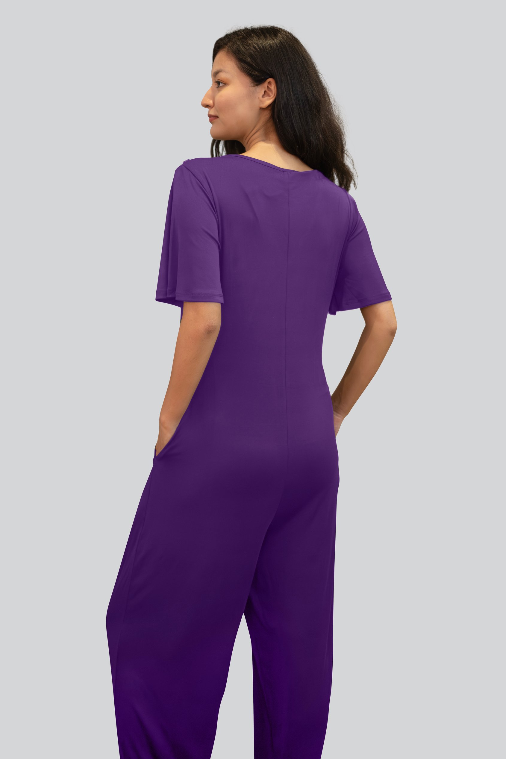 Ankle Length Wide Leg Jumpsuit