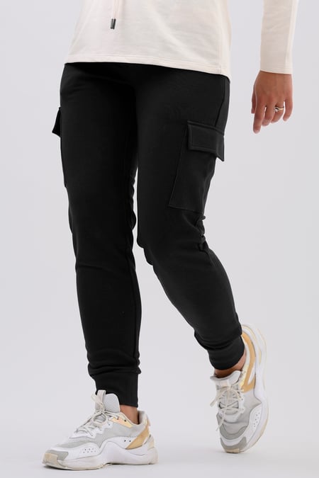 Womens Navy Jersey Utility Trouser