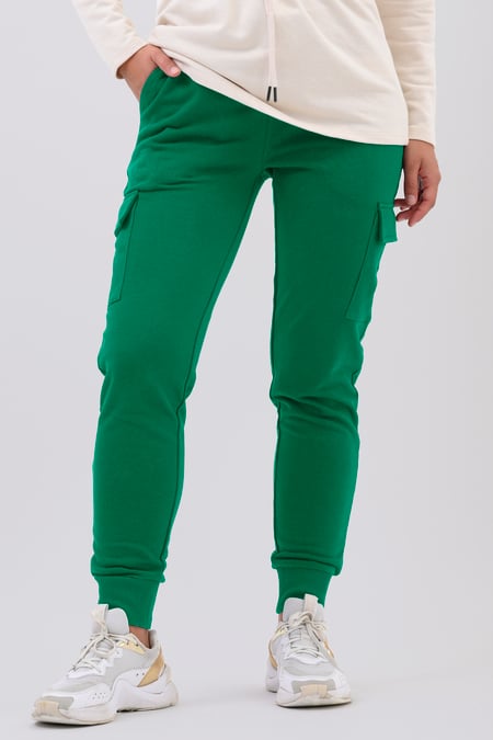 Womens Navy Jersey Utility Trouser