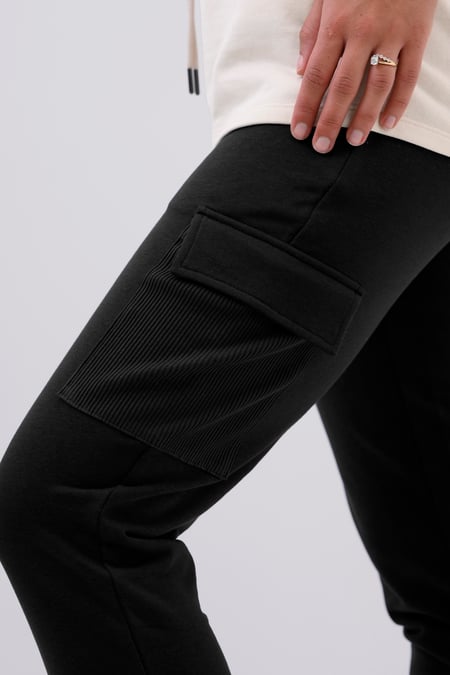 Womens Black Jersey Utility Trouser