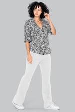 Pin Tuck Front Jersey Trousers