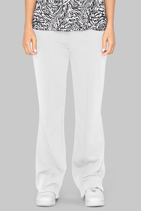 Blue Pin Tuck Front Jersey Trousers
