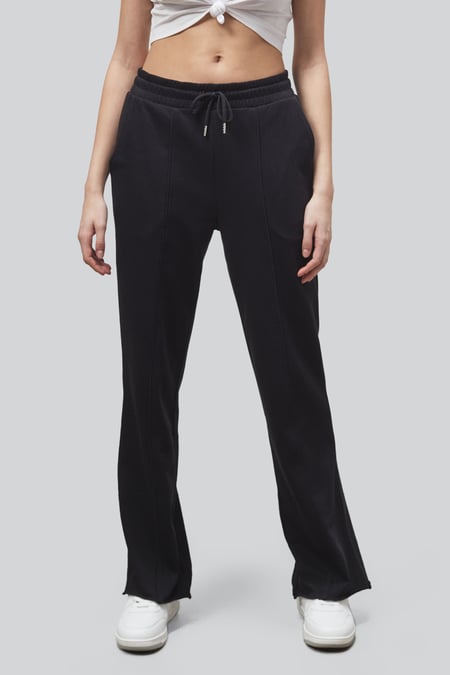 Blue Pin Tuck Front Jersey Trousers