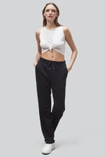 Pin Tuck Front Jersey Trousers