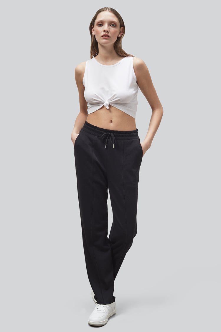Pin Tuck Front Jersey Trousers