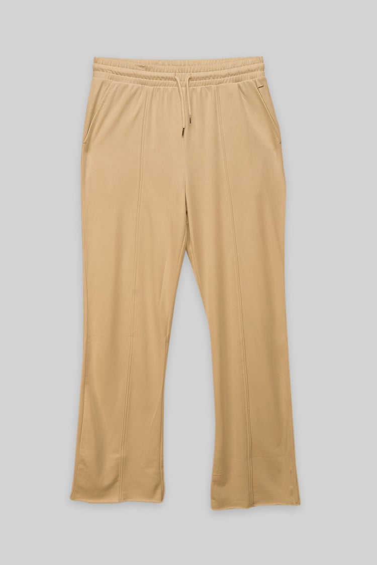 Pin Tuck Front Jersey Trousers