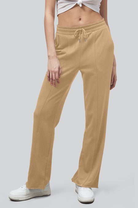 White Pin Tuck Front Jersey Trousers