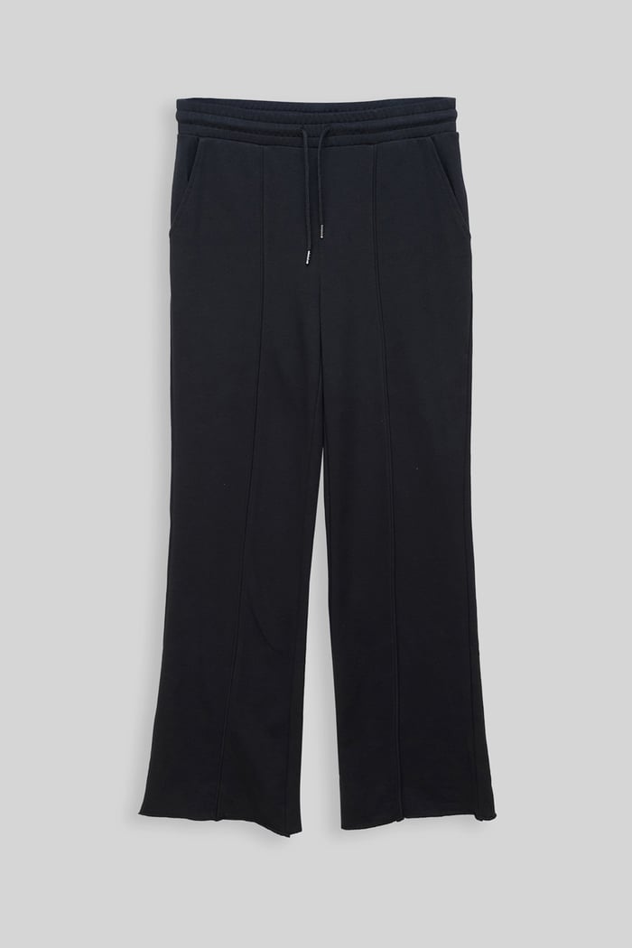 Pin Tuck Front Jersey Trousers