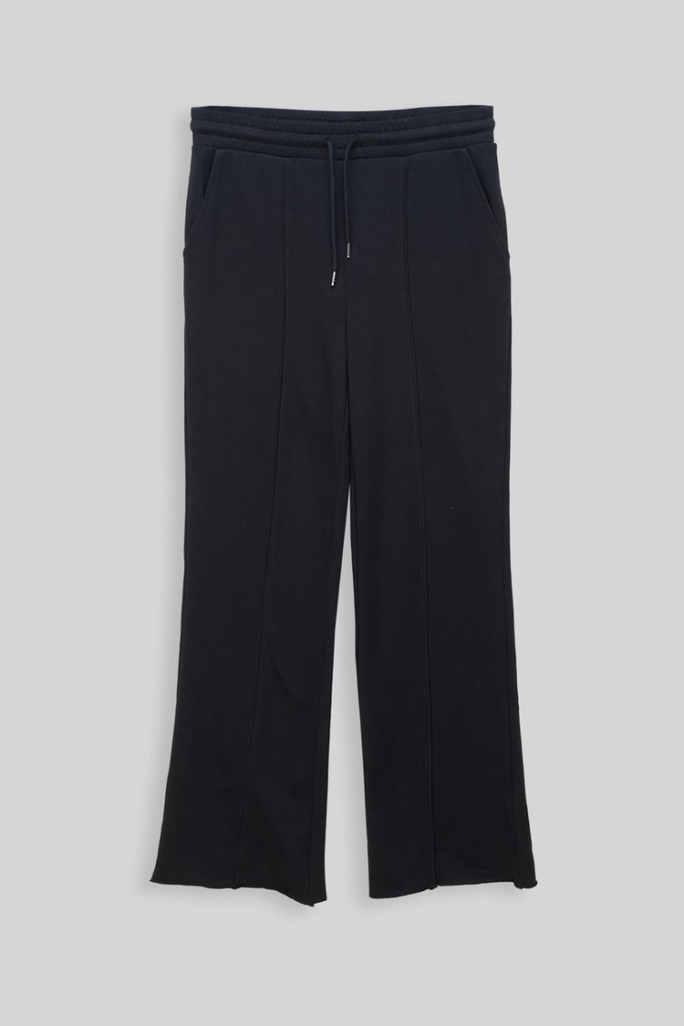 Pin Tuck Front Jersey Trousers