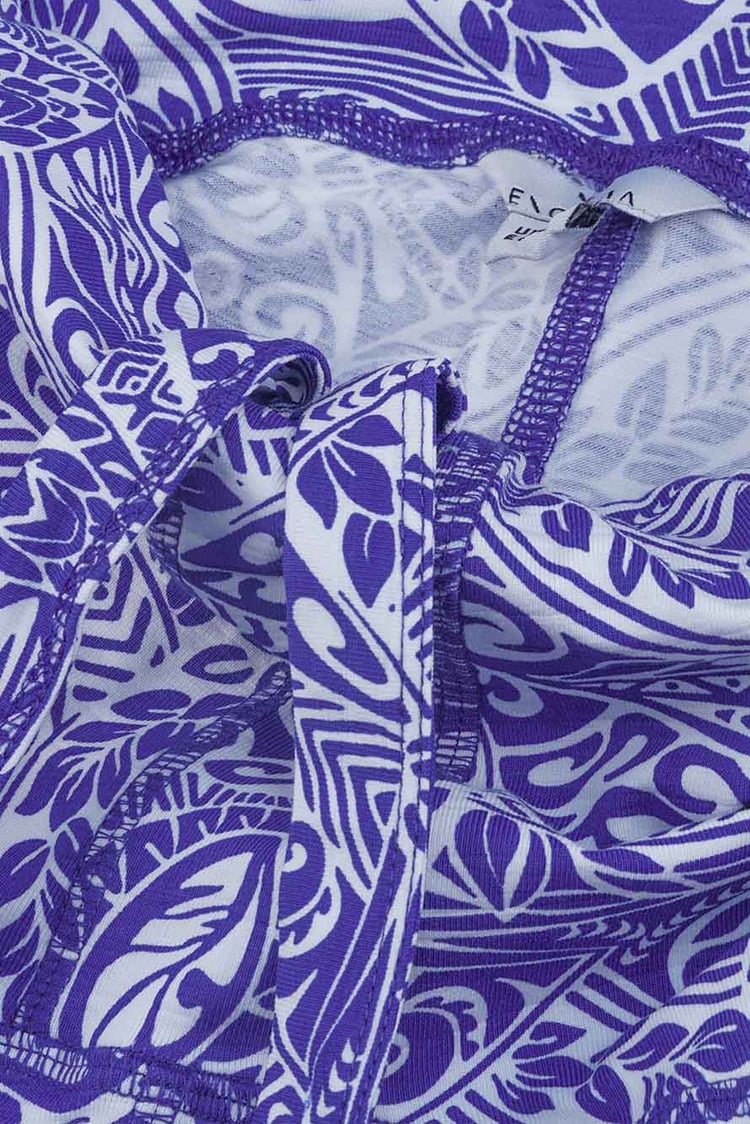 Womens Paisley Printed Wide Leg Trouser