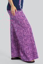 Womens Paisley Printed Wide Leg Trouser