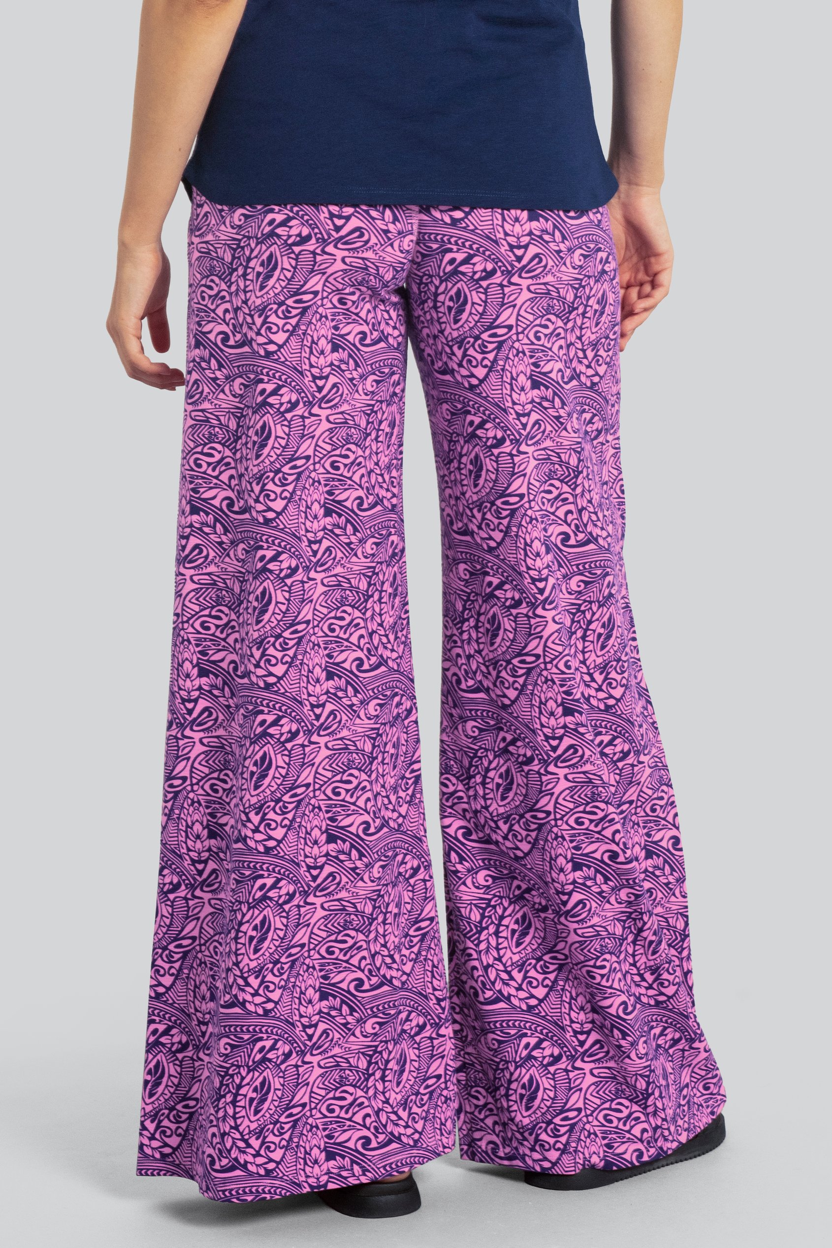 Womens Paisley Printed Wide Leg Trouser