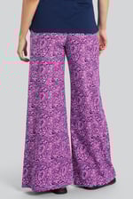 Womens Paisley Printed Wide Leg Trouser