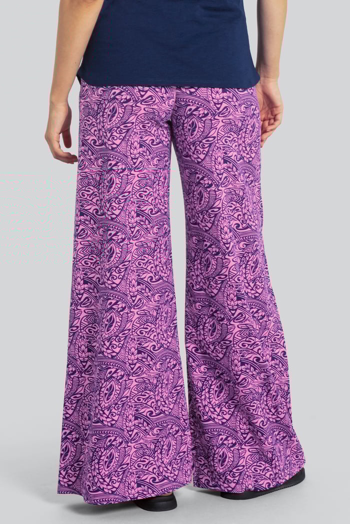 Womens Paisley Printed Wide Leg Trouser