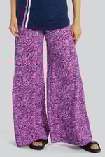Womens Paisley Printed Wide Leg Trouser