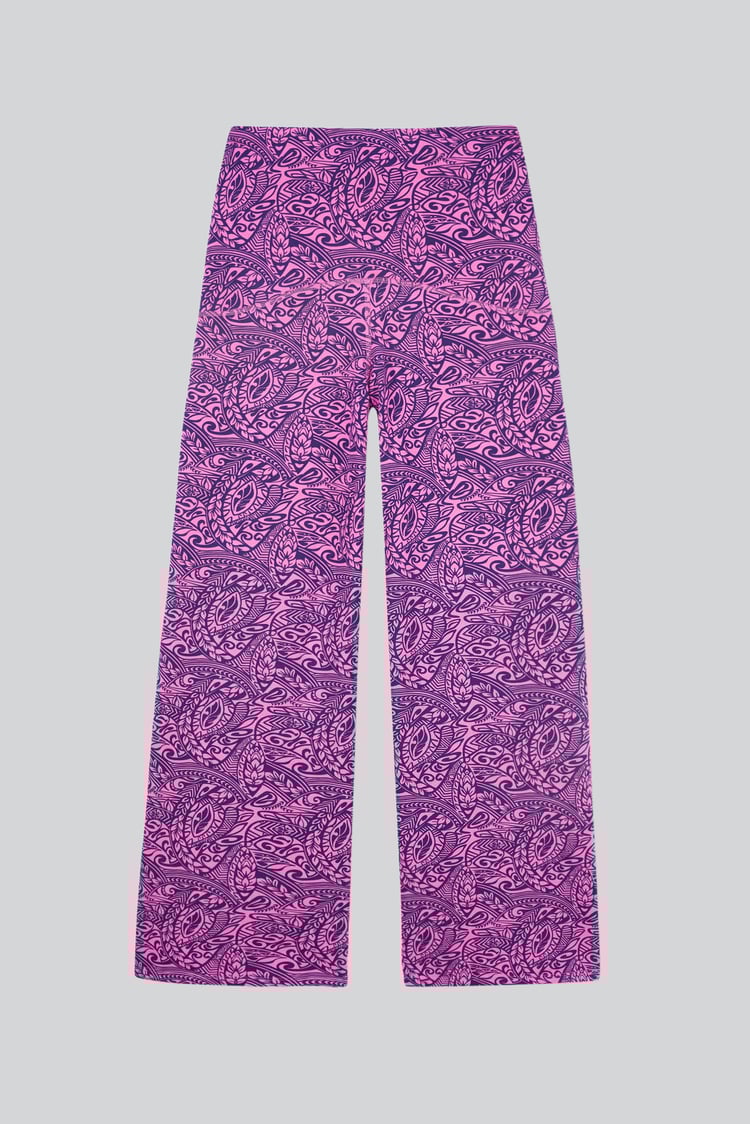 Womens Paisley Printed Wide Leg Trouser