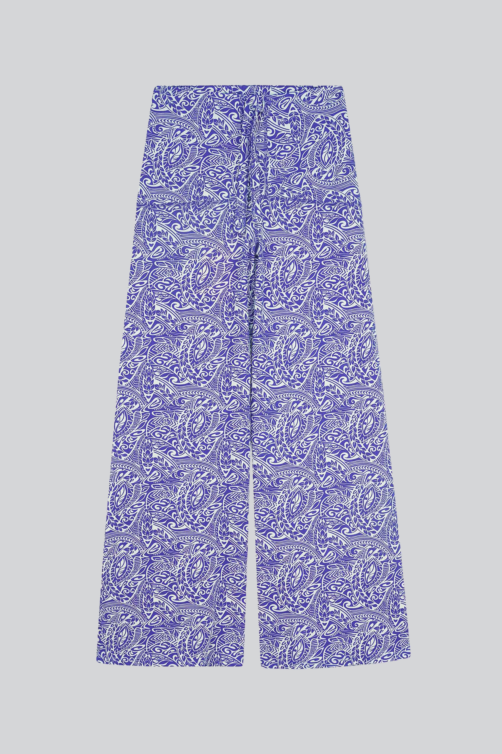 Womens Paisley Printed Wide Leg Trouser