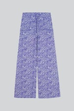Womens Paisley Printed Wide Leg Trouser