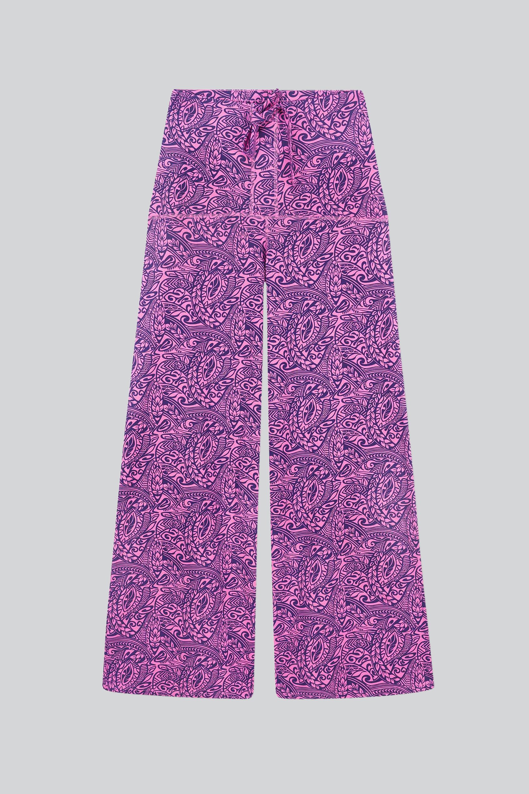Womens Paisley Printed Wide Leg Trouser