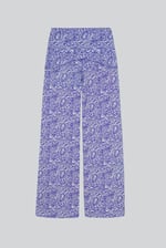 Womens Paisley Printed Wide Leg Trouser