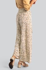 Womens Printed Wide Leg  Jersey Trousers