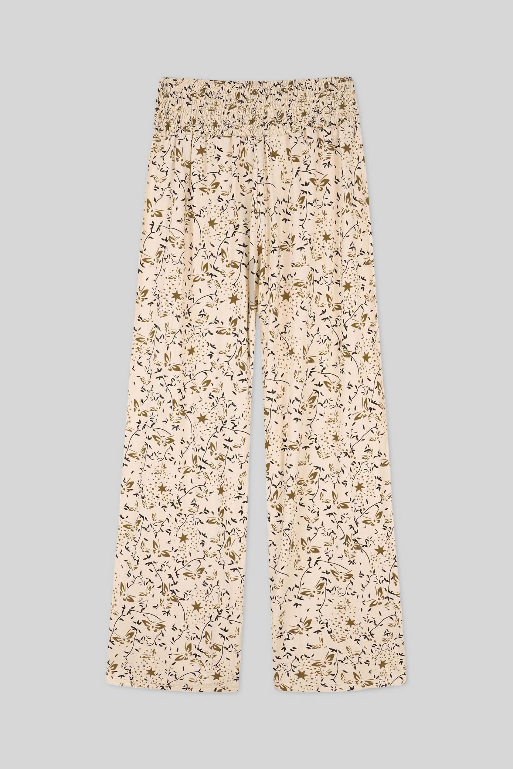 Womens Printed Wide Leg  Jersey Trousers